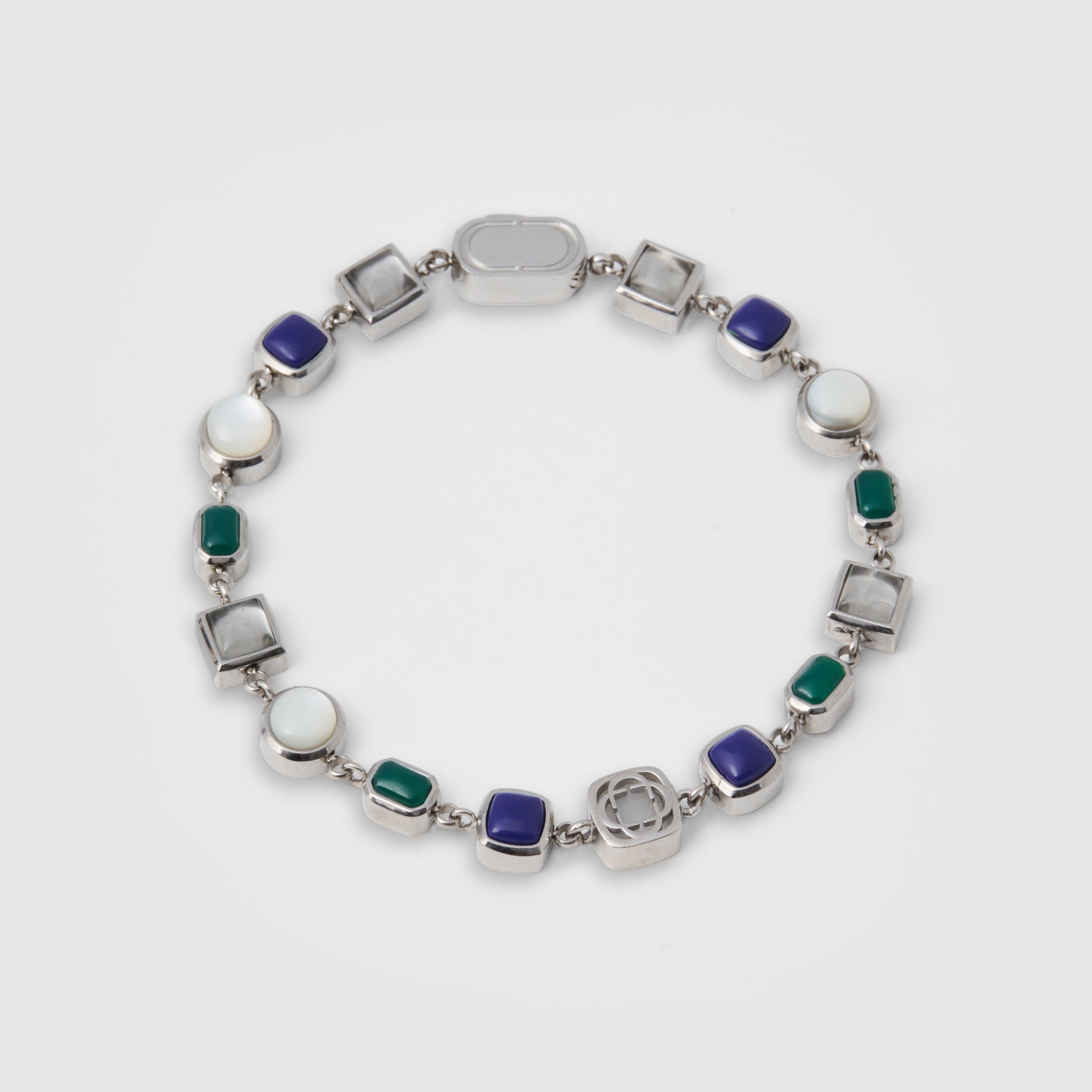 CRAFTDLondon クラフトロンドン BLUE CRYSTAL GEMSTONE BRACELET Blue Crystal Gemstone Bracelet (Silver)