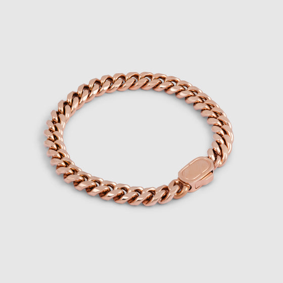 Pulsera Cubana (Oro Rosa) 8mm