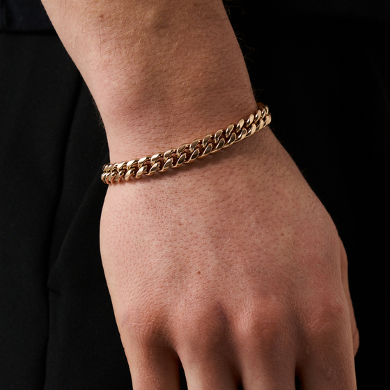 Pulsera Cubana (Oro Rosa) 8mm