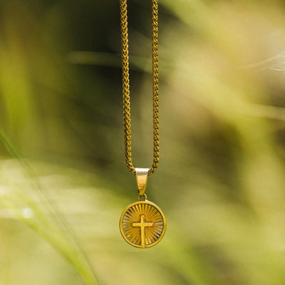 Circle Cross Pendant (Gold)