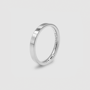 Anillo de banda plana (plata) 3 mm