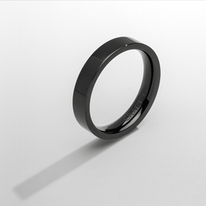 Anillo de banda plana (negro) de 5 mm