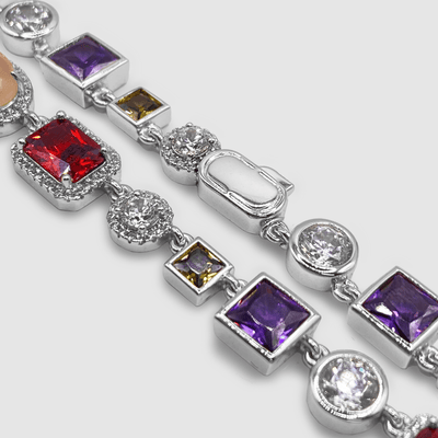 Gemstone Bracelet (Silver)