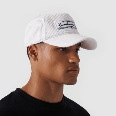 Italian Gentleman's Club Hat - Cord (White)
