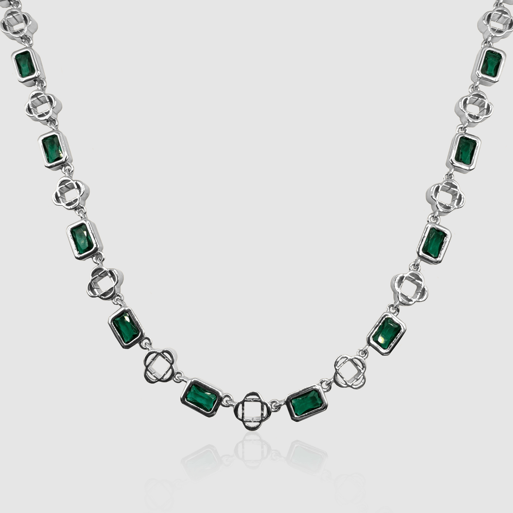 送税込【CRAFTD London】Blue Gemstone Clover Necklace☆(2色) 6917_ZIC2583_1.jpg