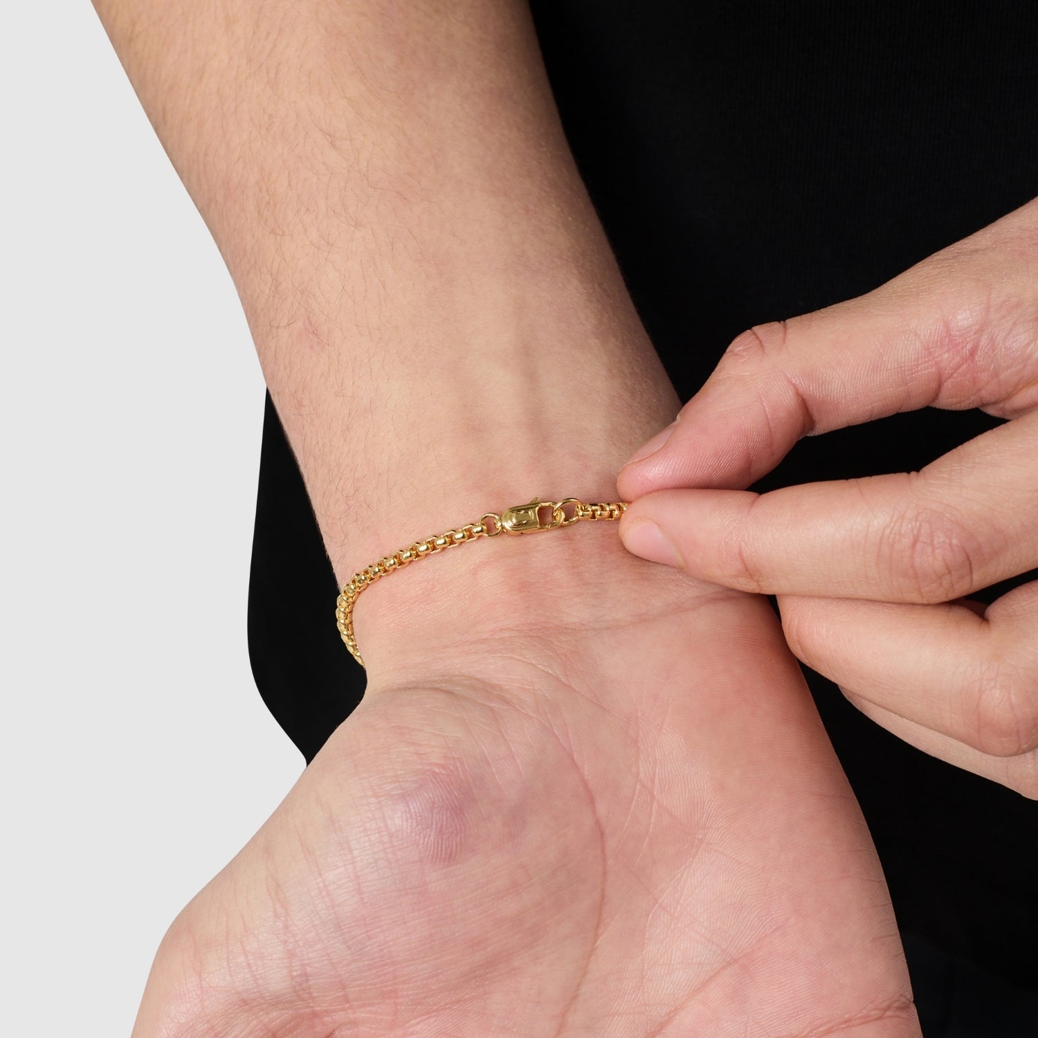 Iced Cross Bracelet (Gold)