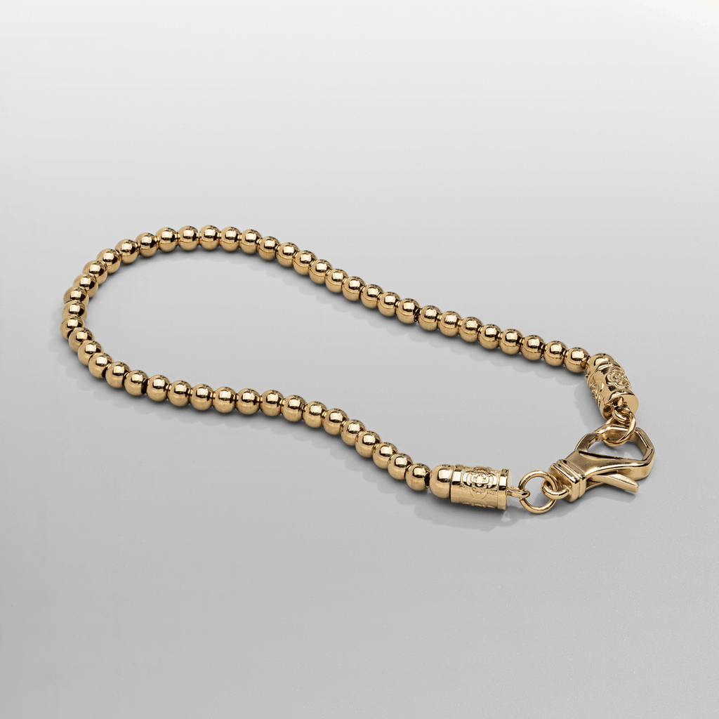 CRAFTDLondon クラフトロンドン Mini Chrome Ball Bracelet Mini Chrome Ball Men's Bracelet (Gold)