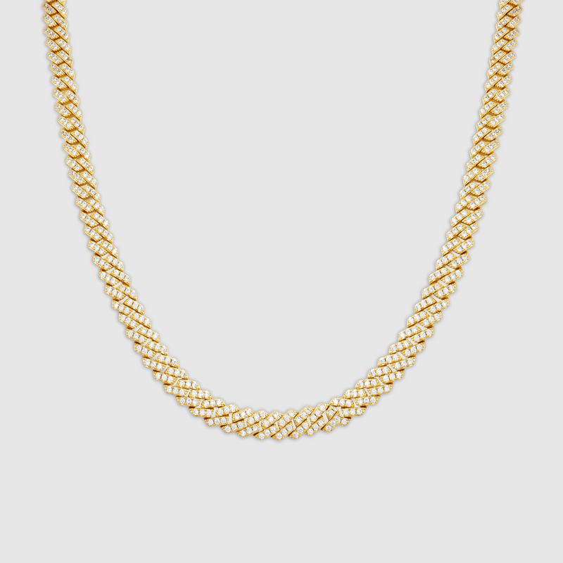 Prong Link Iced Cuban (Gold) 6mm