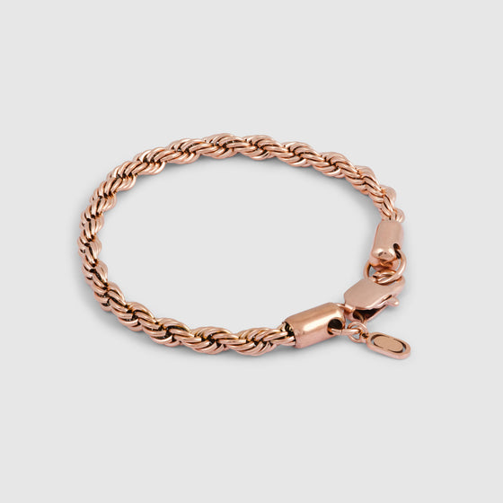 Pulsera de cuerda (oro rosa) 5 mm