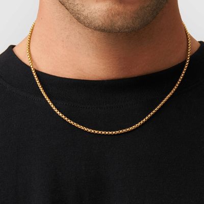 Round Box Chain (Gold) 3mm