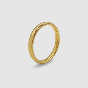 Anillo de banda redonda (oro) 3 mm