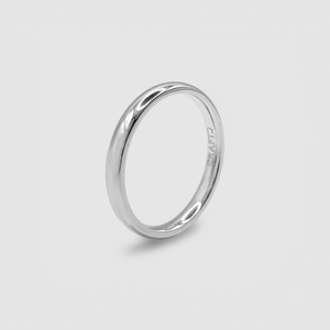 Anillo de banda redonda (plata) de 3 mm