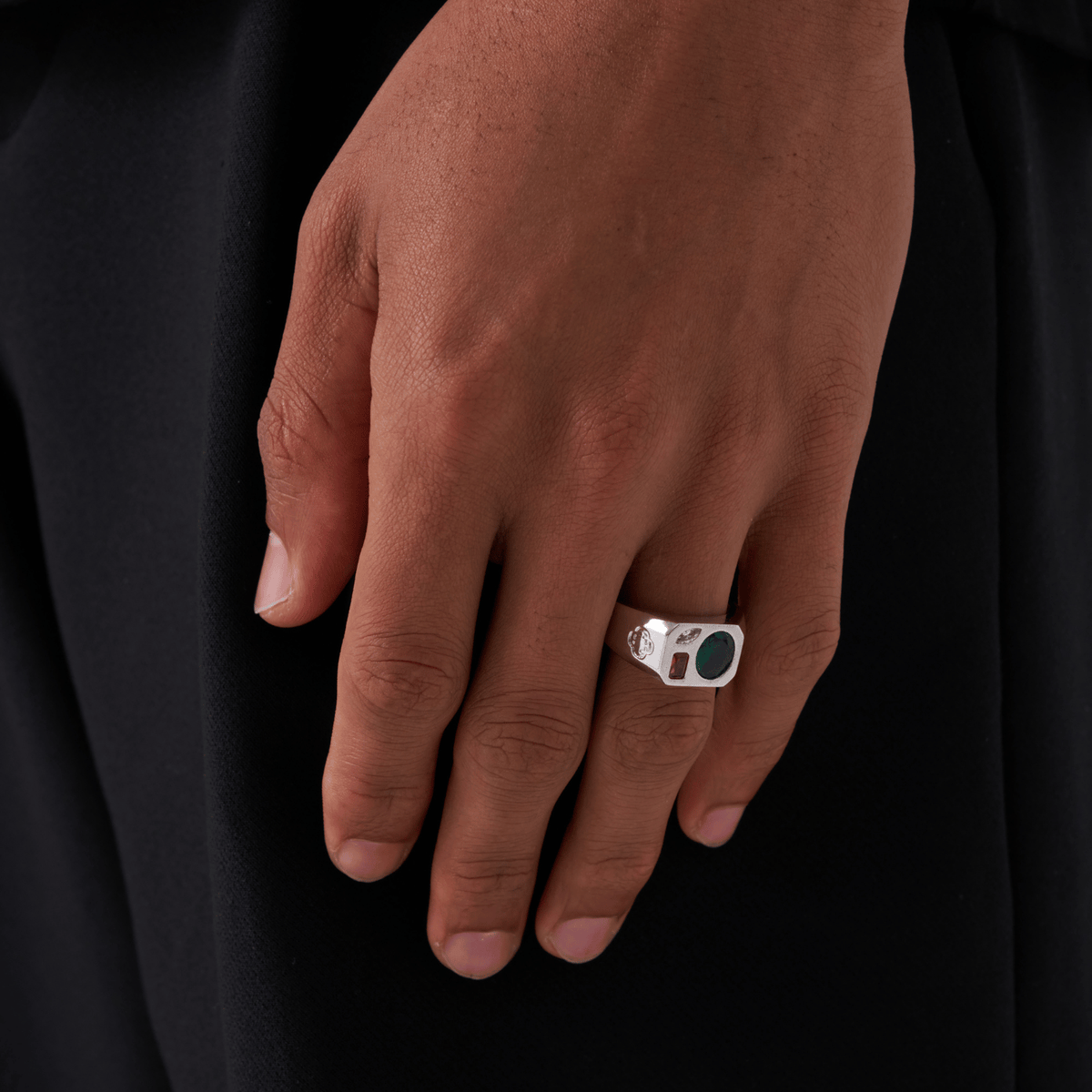 Tri Stone Ring (Silver)