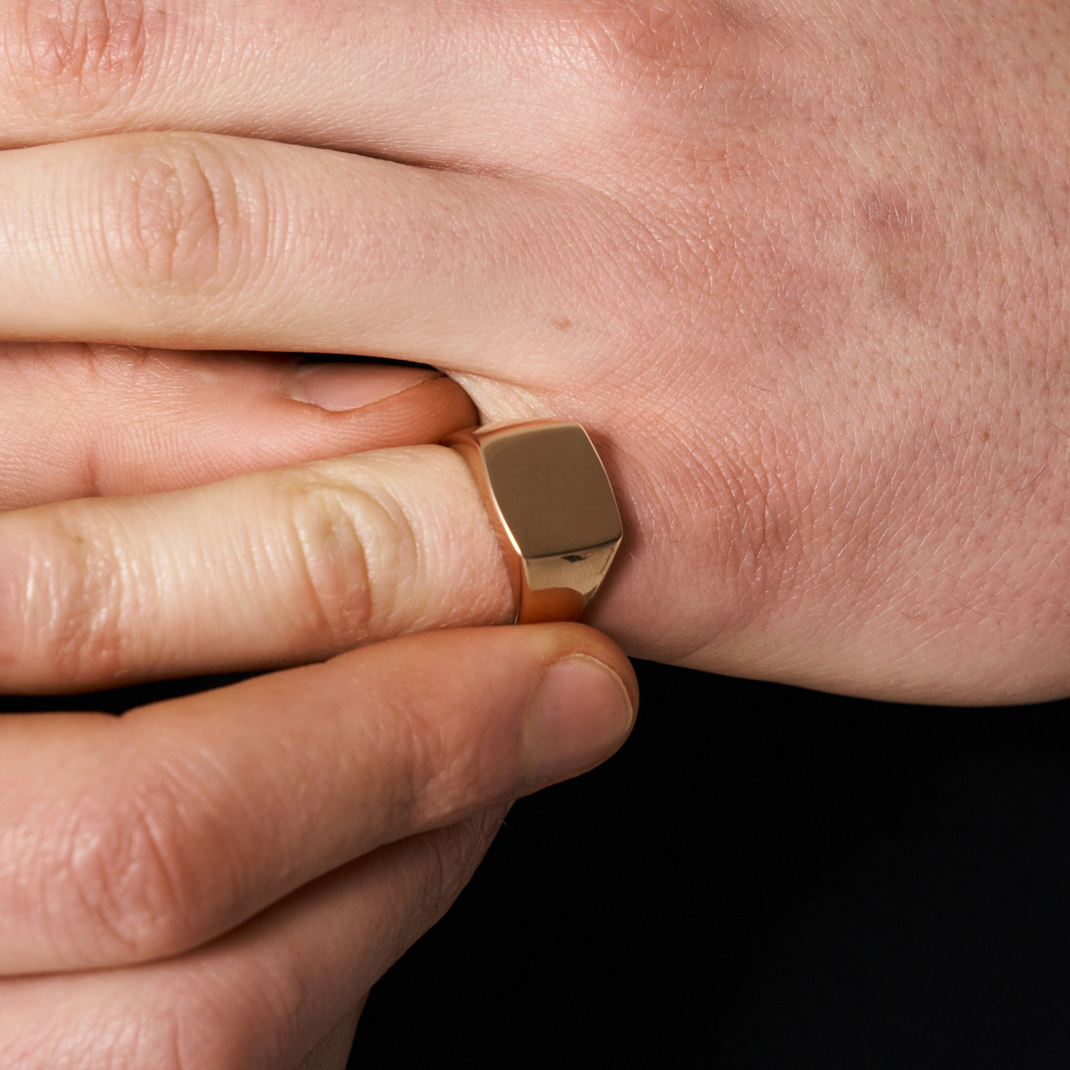 Square Signet Ring (Rose Gold)