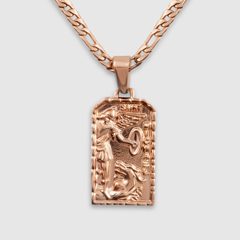 Colgante de San Miguel (oro rosa)