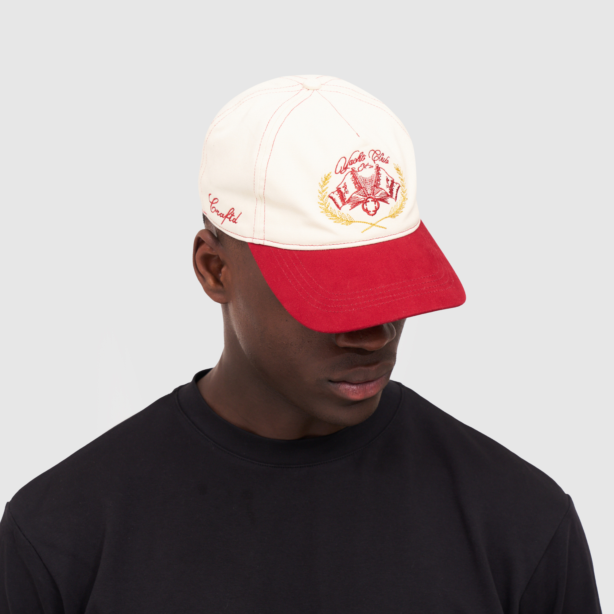 Yacht Club Hat (Cream/Red)