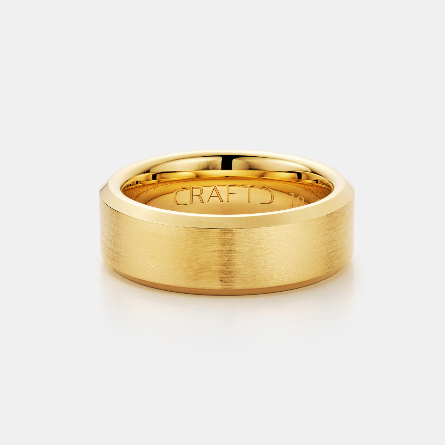 Bevelled Ring (Gold) 8mm