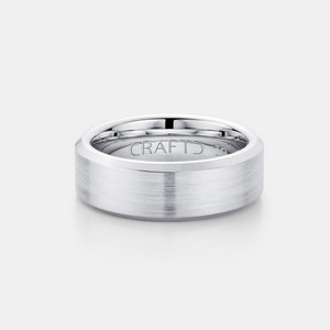 Bevelled Ring (Silver) 8mm | Tungsten