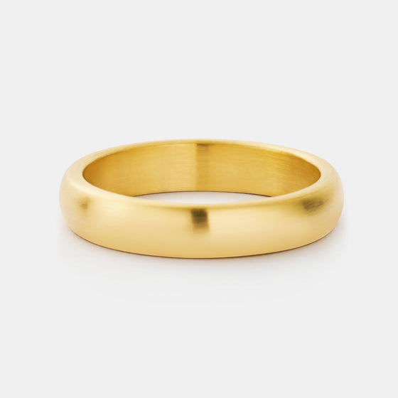 Brushed Round Band Ring (Gold) 5mm