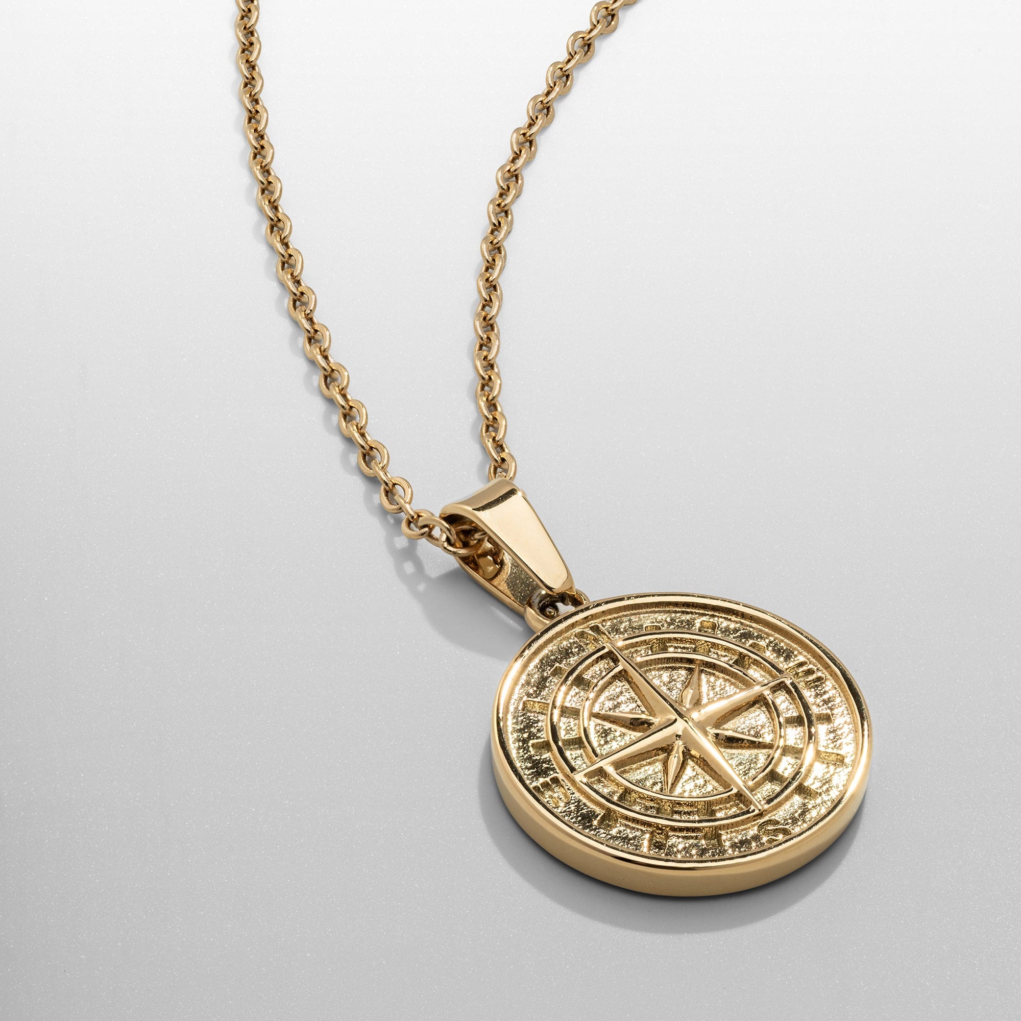 Gold Compass Pendant with Chain | CRAFTD London