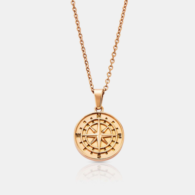 Colgante de brújula (oro rosa)