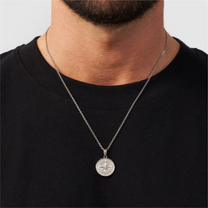 Compass Pendant | Compass Necklace Silver | CRAFTD London