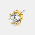 Crown Diamond Stud Earring (Gold)