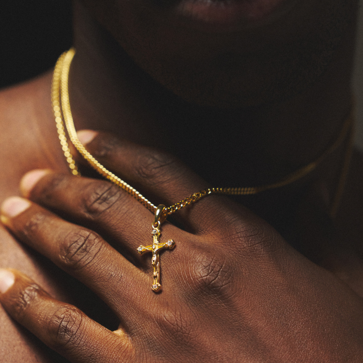 Melted Crucifix (18ct Gold) | Sterling Silver