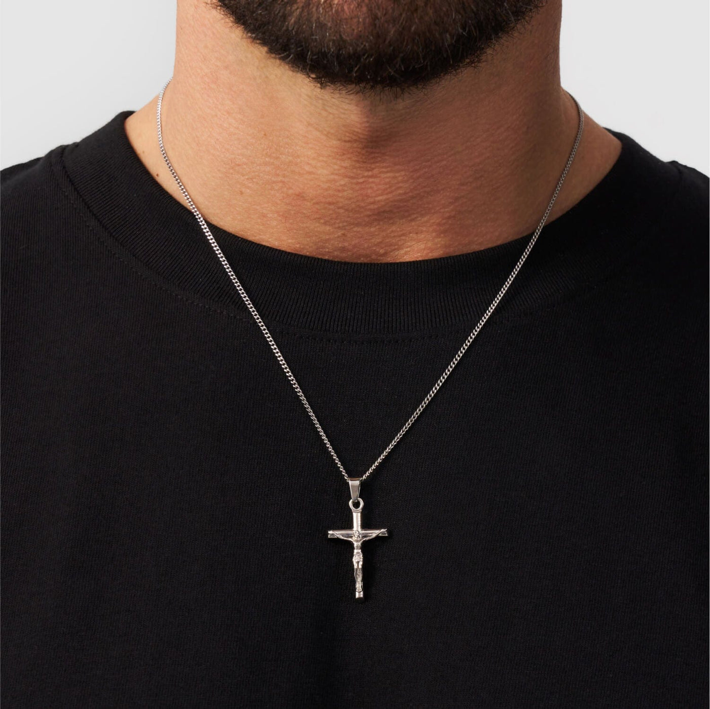 Crucifix SIlver Cross And Chain CRAFTD London
