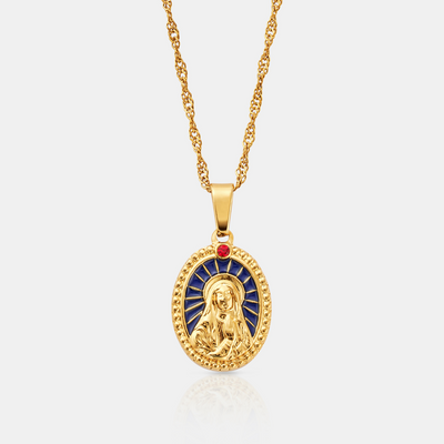Enamel Virgin Mary (Gold)