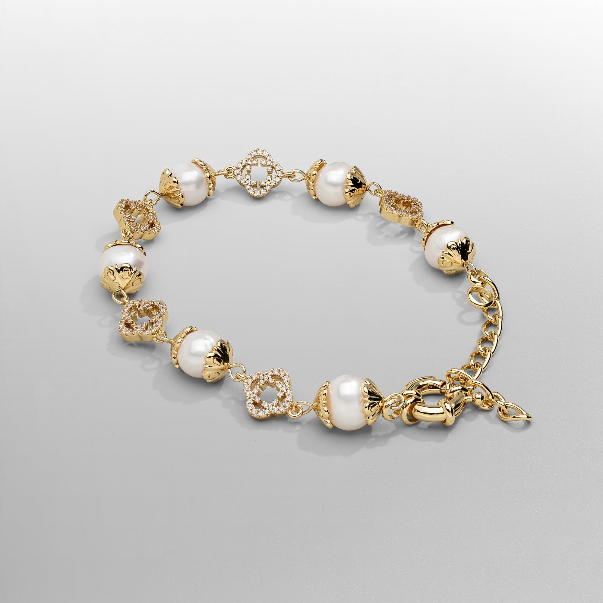 Filigree Real Pearl Bracelet (Gold) | CRAFTD London