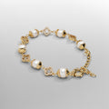 Filigree Real Pearl Bracelet (Gold)