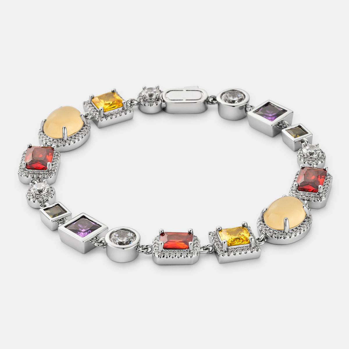 Gemstone Bracelet (Silver)