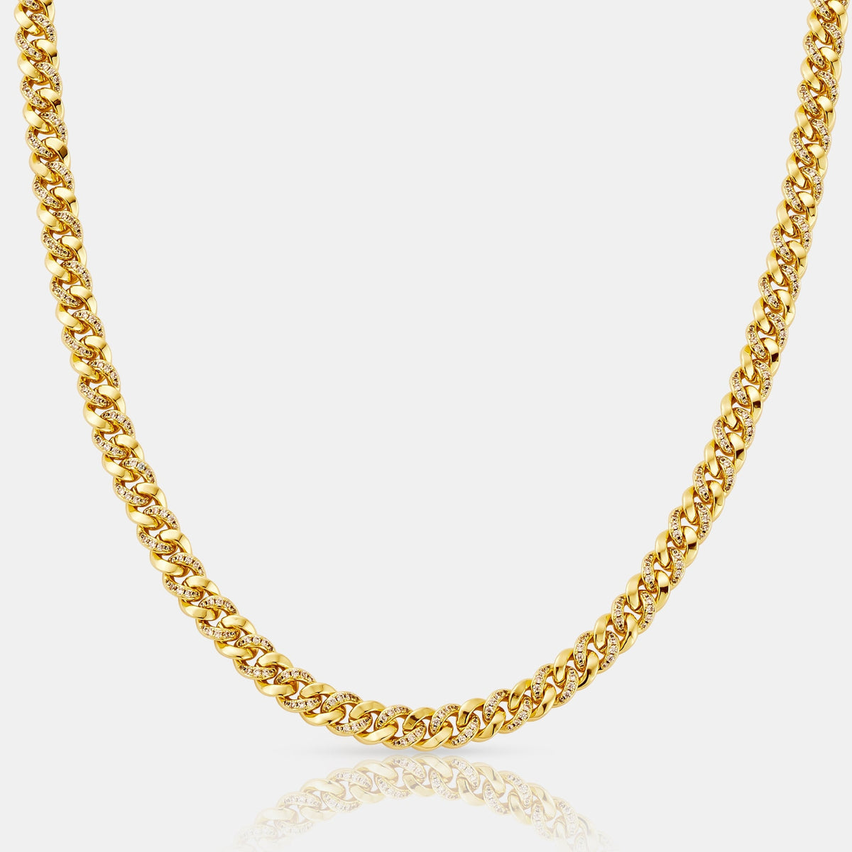 Half Iced Cuban (Gold) 6mm