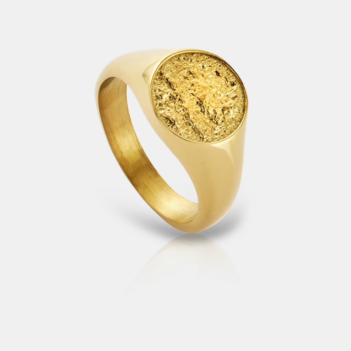 Hammered Signet Ring (Gold)