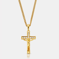 Iced Crucifix (Gold)
