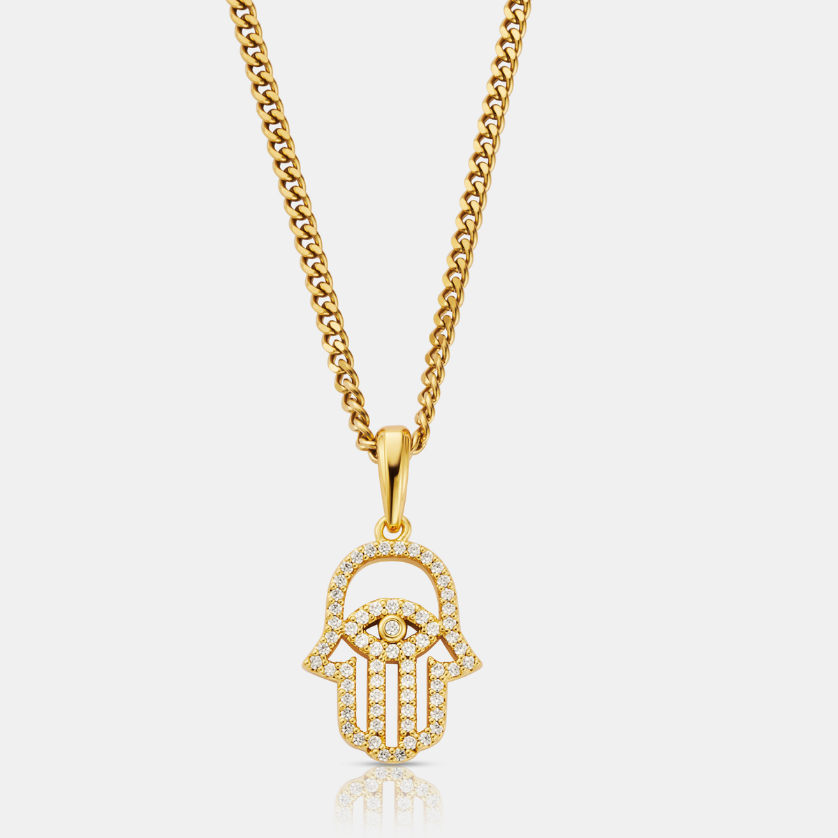 Iced Hamsa (Gold)