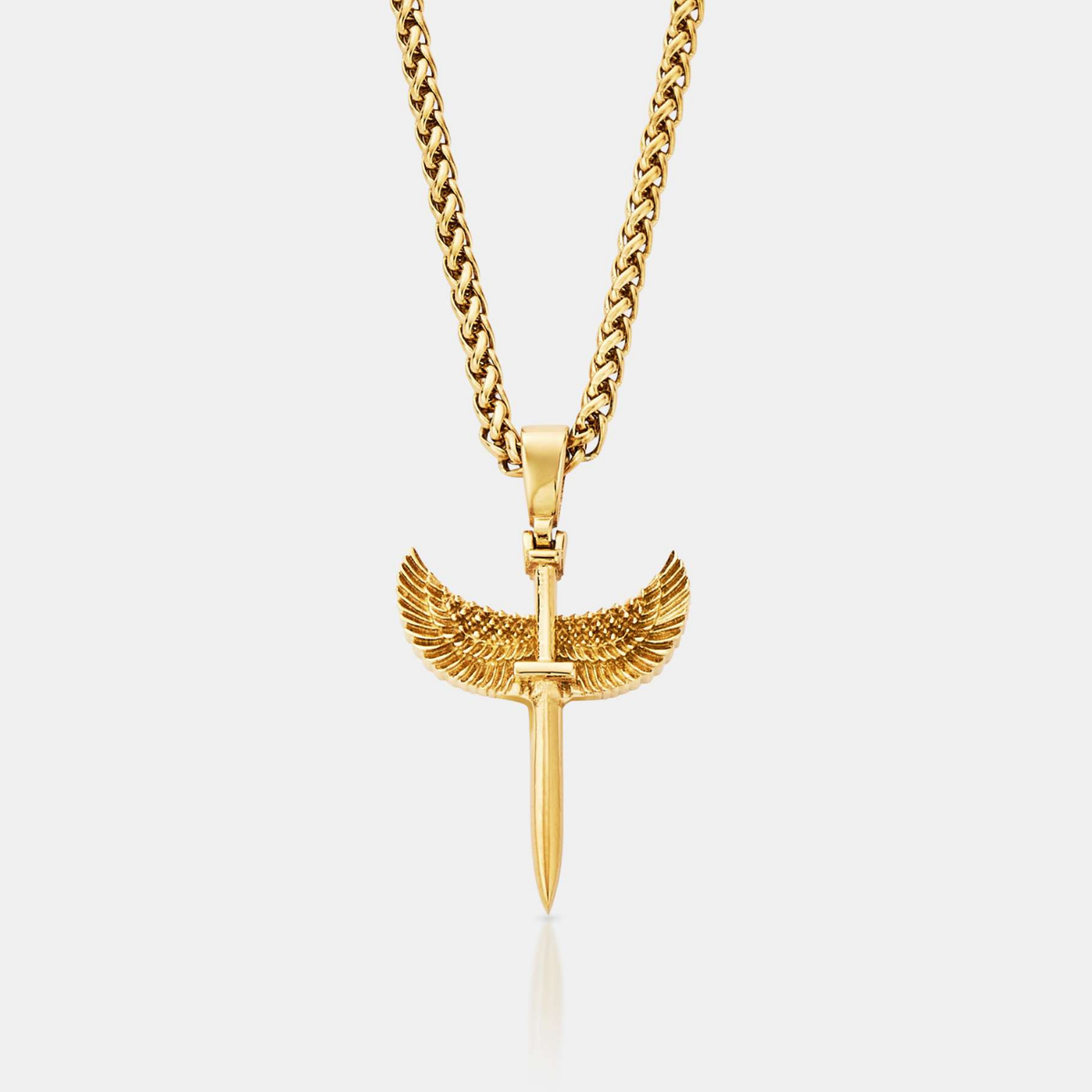Crafted London 鷲 Gold Neckless Gold Wing Pendant | CRAFTD London