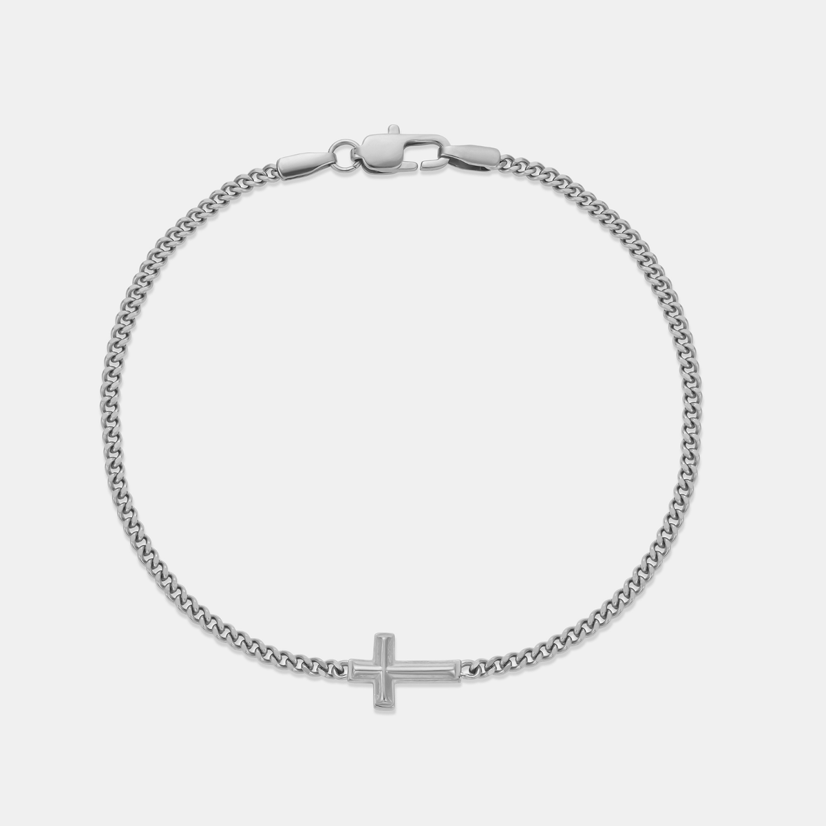 Cross Bracelet (Silver) 2mm