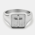 Cross Signet Ring (Silver)