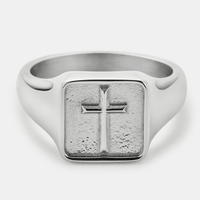 Cross Signet Ring (Silver)