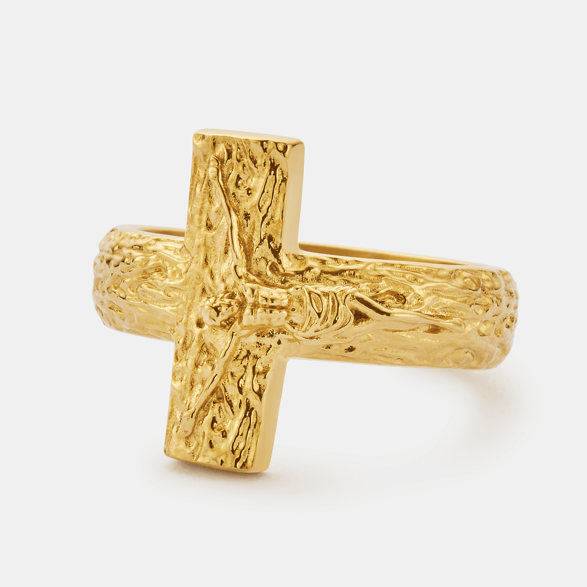 Crucifix Band Ring (Gold)