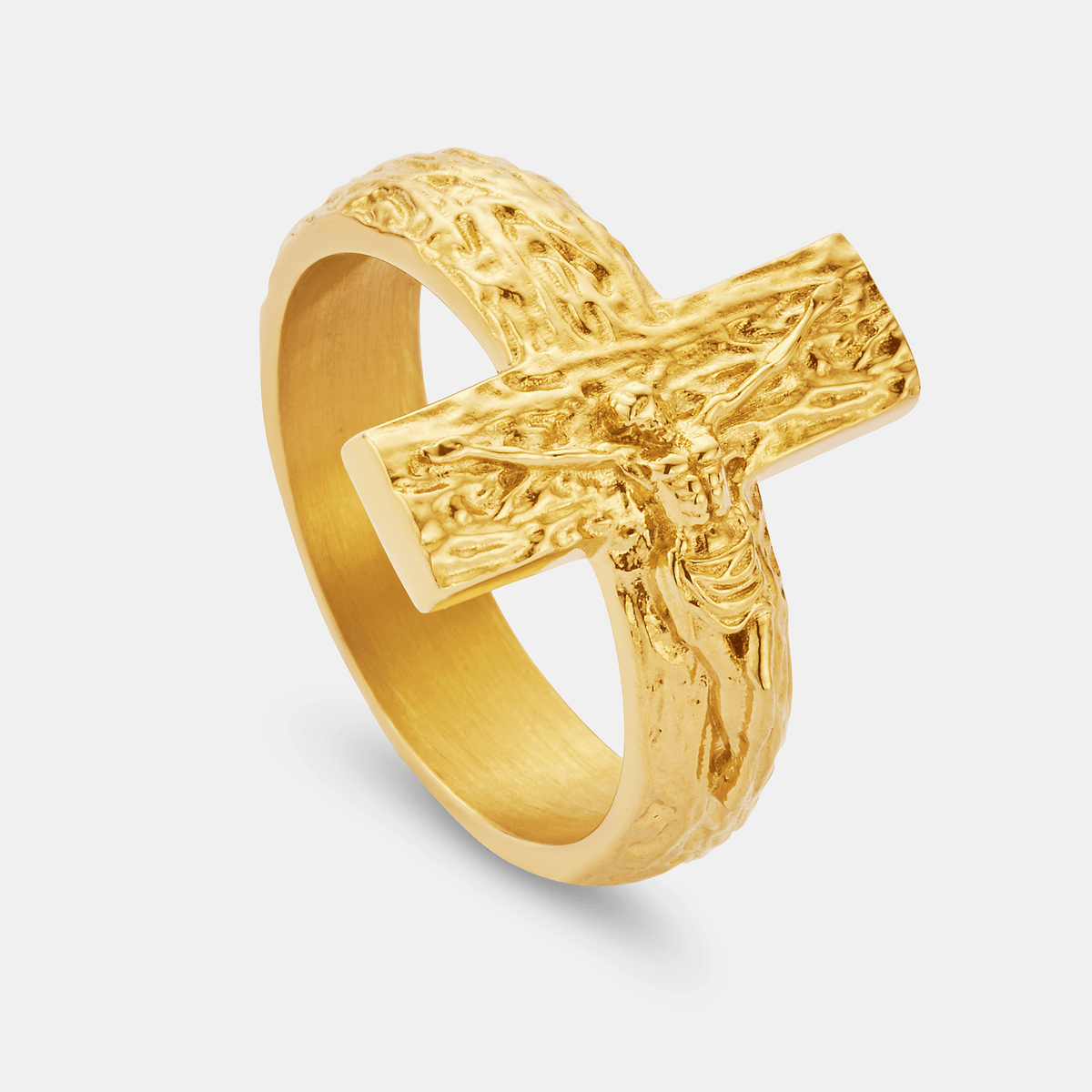 Crucifix Band Ring (Gold)