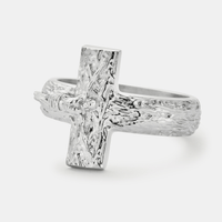 Crucifix Band Ring (Silver)