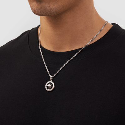 Silver North Star Pendant with Chain | CRAFTD London