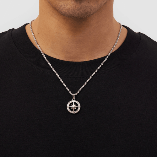 Silver North Star Pendant with Chain | CRAFTD London