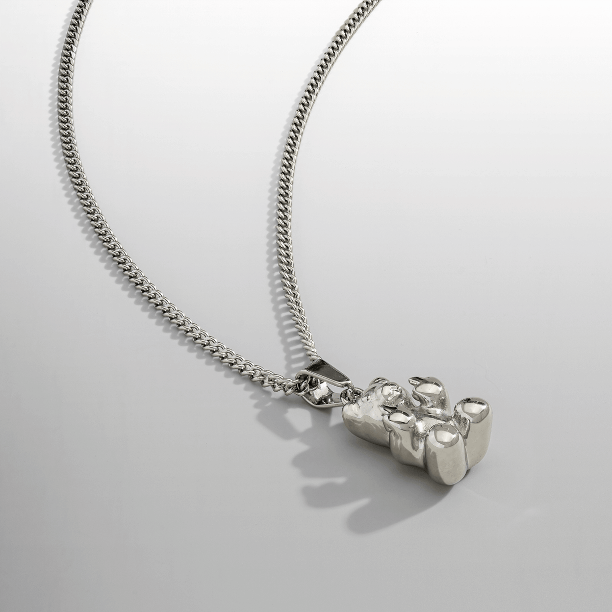 Offensive Bear Pendant Necklace (Silver) | CRAFTD London Offensive Bear Pendant Necklace (Silver) | CRAFTD London