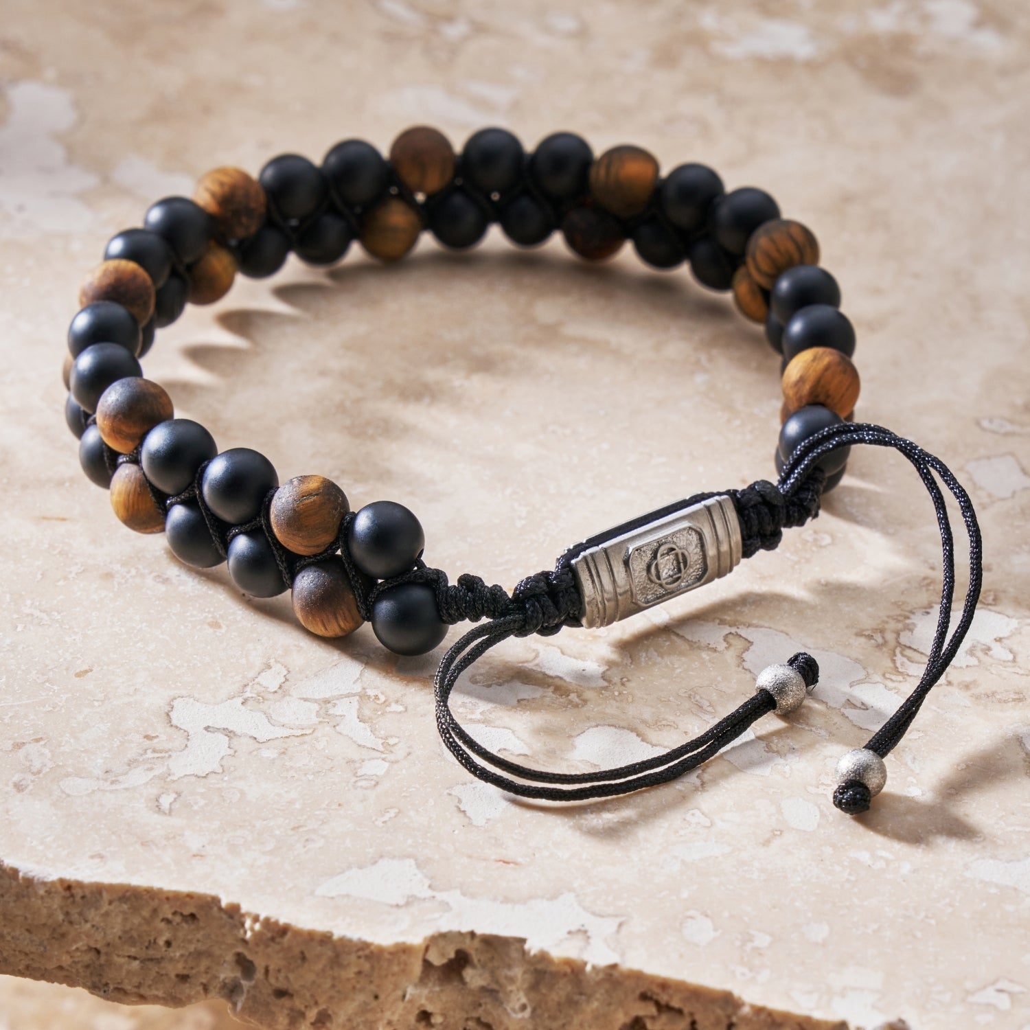 Onyx Stack Bead Bracelet