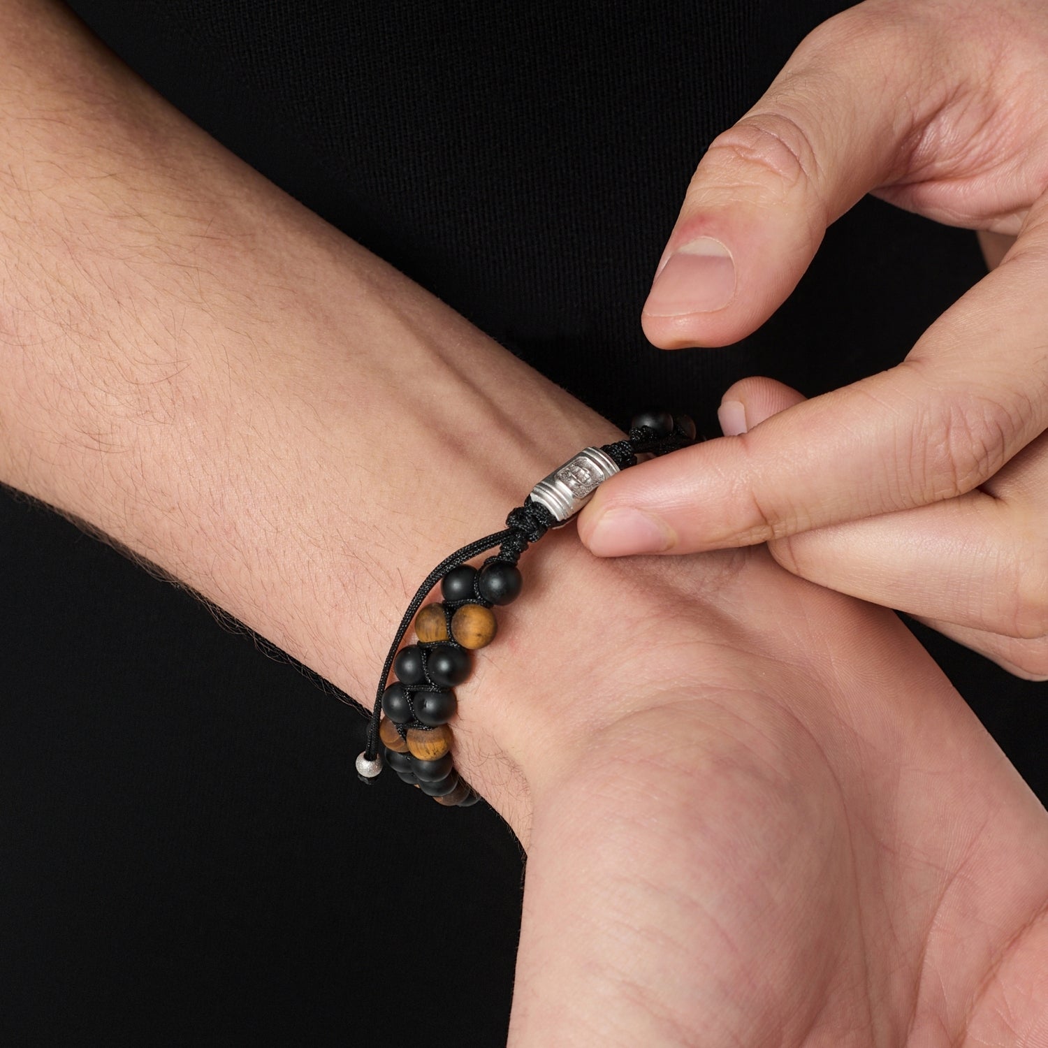 Onyx Stack Bead Bracelet