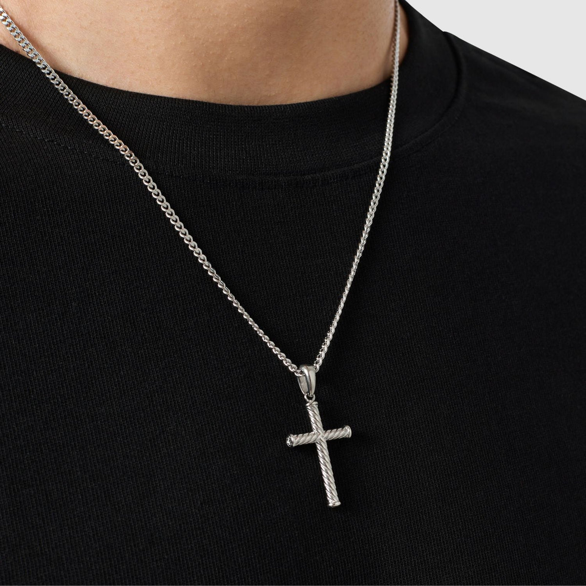 Rope Cross (Silver)